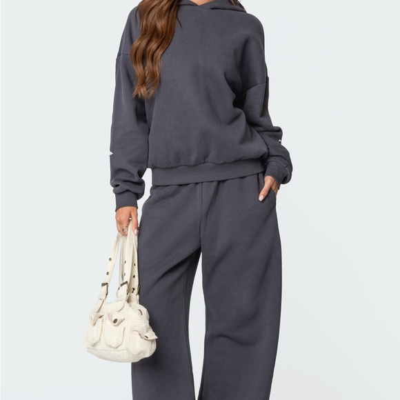 Edikted Gray Oversized Relaxed Hoodie - Picture 3 of 5